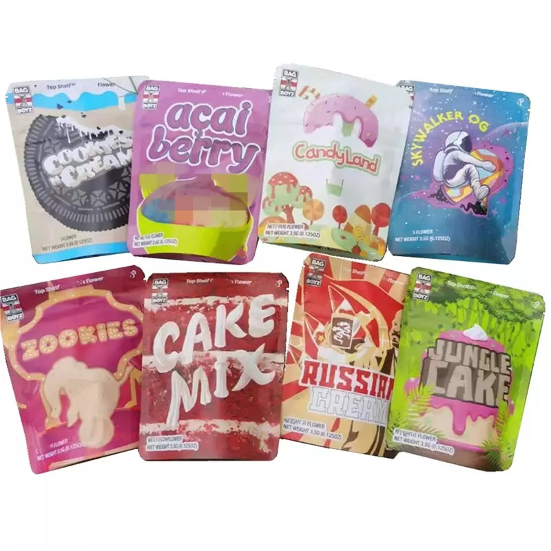 bag boyz ice wedding cake zookies Edibles Packaging Bags jungle gas Dry Flower SmellProof Mylar sour gummy resealable Edible package Child proof lock
bag boyz ice wedding cake zookies Edibles Packaging Bags jungle gas Dry Flower SmellProof Mylar sour gummy resealable Edible package Child proof lock