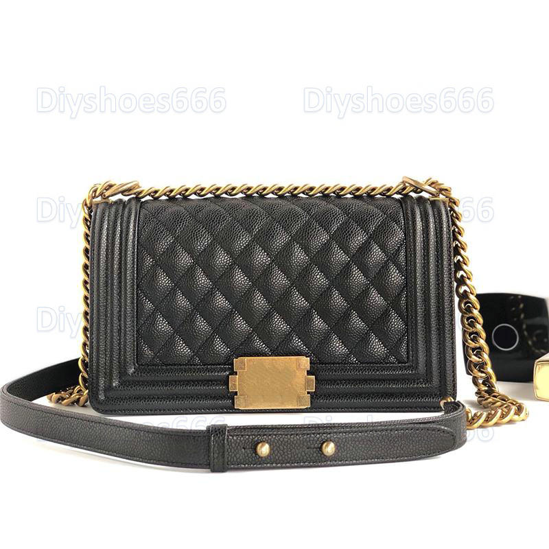 Classic Boy Caviar Quilted Flap Black Leather Chain Shoulder Bag Boutique Medium ball Pattern Holster Crossbody 670860 Turing machine bags Push Lock
Classic Boy Caviar Quilted Flap Black Leather Chain Shoulder Bag Boutique Medium ball Pattern Holster Crossbody 670860 Turing machine bags Push Lock