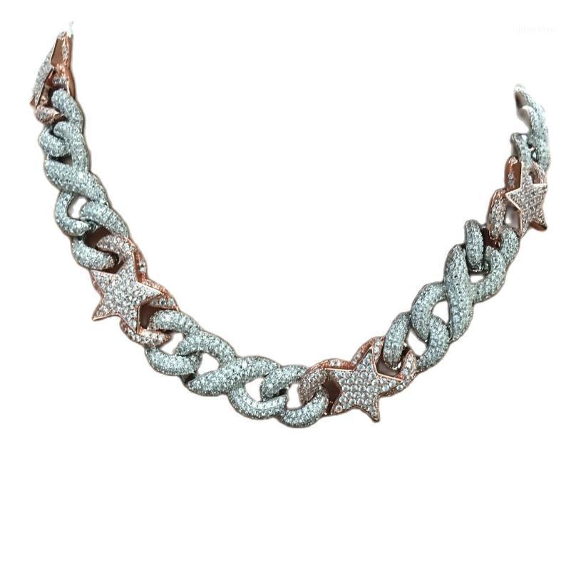 Chains Zircon 18k Gold Plated Necklace Two Tone Top Quality Micro Pave Jewelry,Hip Hop Star Design Men/women Choker
Chains Zircon 18k Gold Plated Necklace Two Tone Top Quality Micro Pave Jewelry,Hip Hop Star Design Men/women Choker