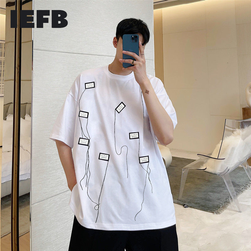 IEFB Personalized Label Round Neck White T-shirt Men's Fashion Cusual Korean Streetwear Tassel Summer Black Tops 9Y6820 210524
IEFB Personalized Label Round Neck White T-shirt Men's Fashion Cusual Korean Streetwear Tassel Summer Black Tops 9Y6820 210524