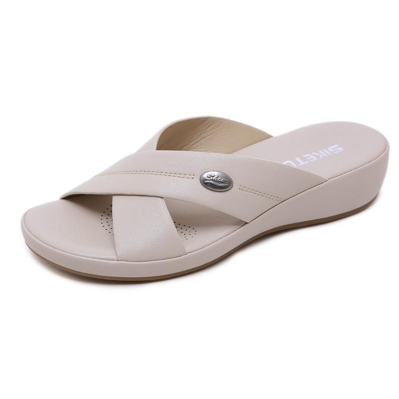 Summer Wedges Sandals Women 2021 Med Heel PU Leather Fashion Sandal Slippers For, Black
Summer Wedges Sandals Women 2021 Med Heel PU Leather Fashion Sandal Slippers For, Black