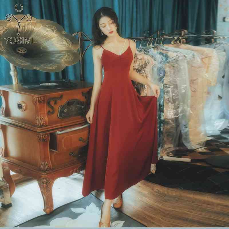 YOSIMI Summer Red Sexy Ladies Sleeveless Backless V-neck Long Women Dress Pearl Beading Evening Party Spaghetti Strap 210604, Blue
YOSIMI Summer Red Sexy Ladies Sleeveless Backless V-neck Long Women Dress Pearl Beading Evening Party Spaghetti Strap 210604, Blue