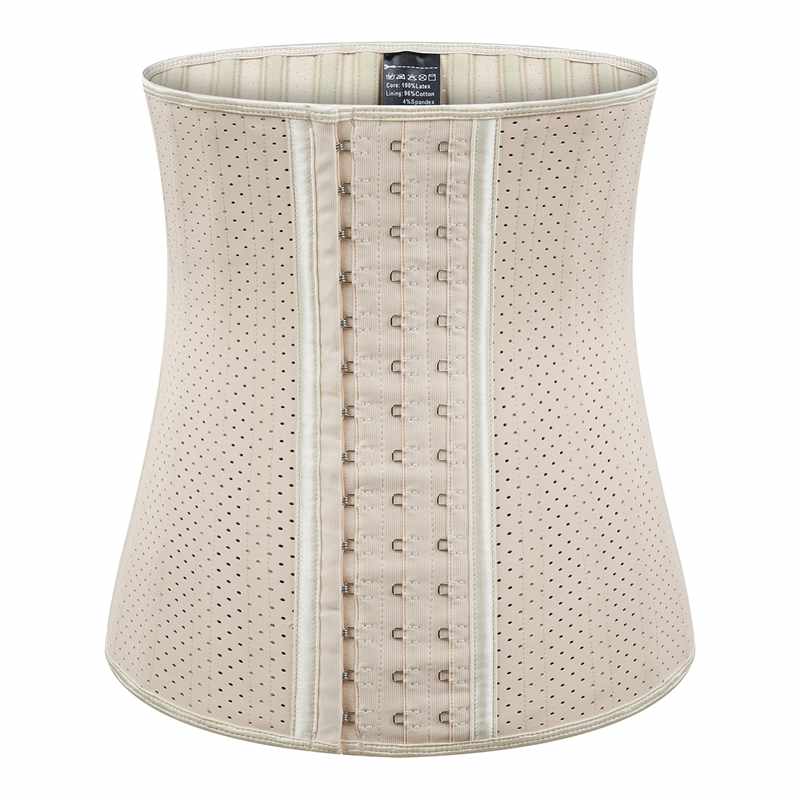 25 Steel Bones Women Waist Trainer Women's Shapers Underbust Slimming Breathable Workout Girdles Latex Corset 9095
