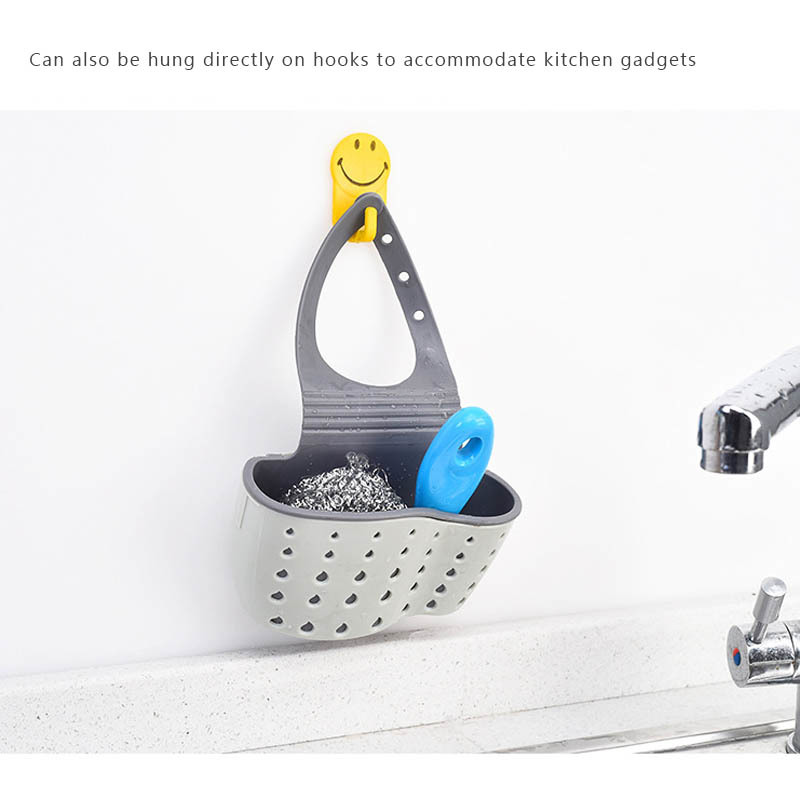 Basket Hanger Bathroom Accessories Kitchen Gadgets Cutlery Container Sink Storage Bag 1 PC Sink Basket Debris Storage Holder