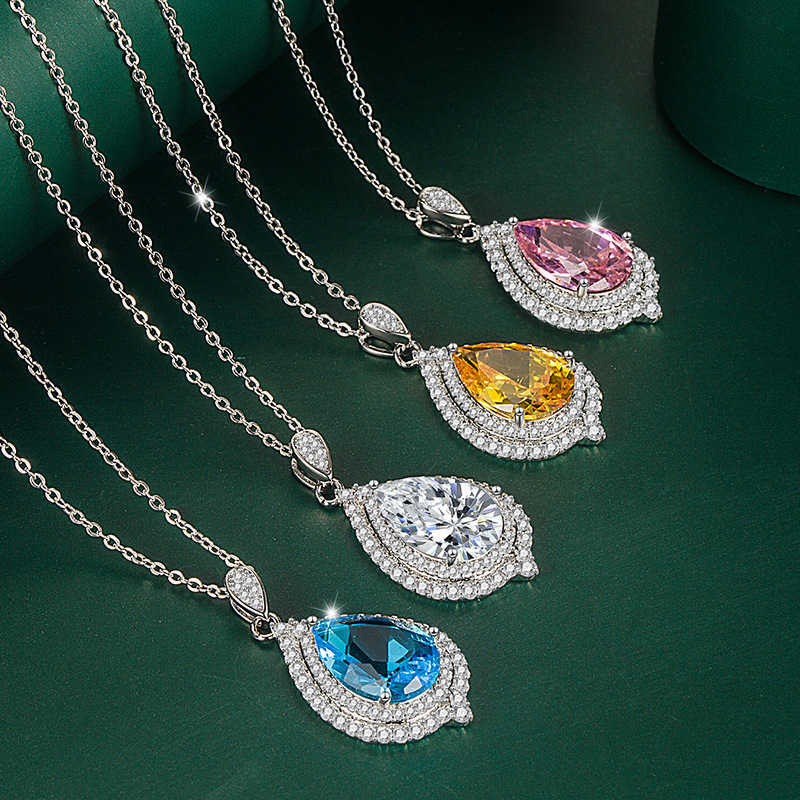 Zircon Drop Pendant Fashion Colorful Color Necklace Temperament Yellow Diamond Pink Diamond Drop Pendant Accessories
Zircon Drop Pendant Fashion Colorful Color Necklace Temperament Yellow Diamond Pink Diamond Drop Pendant Accessories