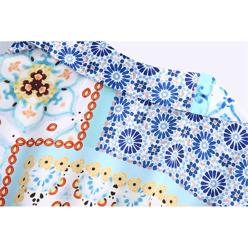 Summer Women Dress V-Neck Long Sleeve Shirt Dress Chic Elegant Lady Casual Fashion Vintage Women Patchwork Dress 210709