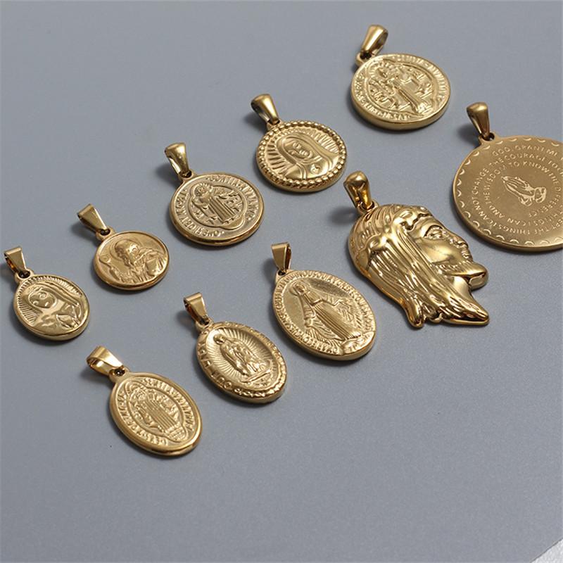 Charms 1Pcs Titanium Steel Ancient Gold Color Jesus Cross Oval Pendant For Women Men Diy Necklace Jewelry Making Accessories, Bronze;silver
Charms 1Pcs Titanium Steel Ancient Gold Color Jesus Cross Oval Pendant For Women Men Diy Necklace Jewelry Making Accessories, Bronze;silver