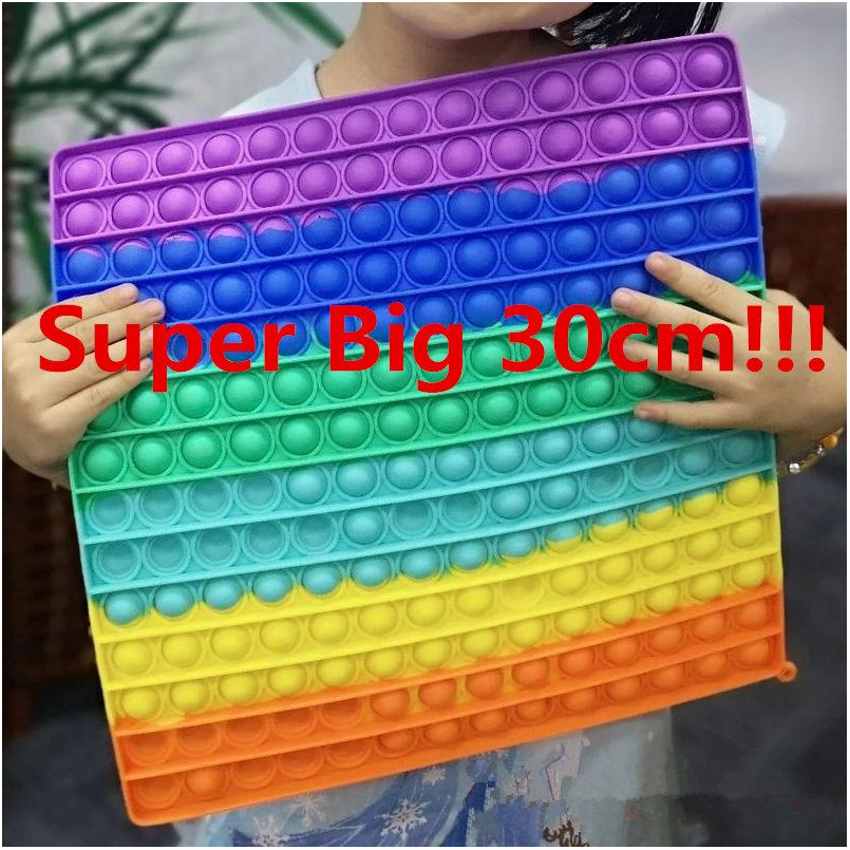 U STOCK Super Big Size 30cm Party Favors Fidget Toys Push Bubble Autism Needs Squishy Stress Reliever Rainbow Adult Kid Funny Anti-stress Gifts FY29
U STOCK Super Big Size 30cm Party Favors Fidget Toys Push Bubble Autism Needs Squishy Stress Reliever Rainbow Adult Kid Funny Anti-stress Gifts FY29