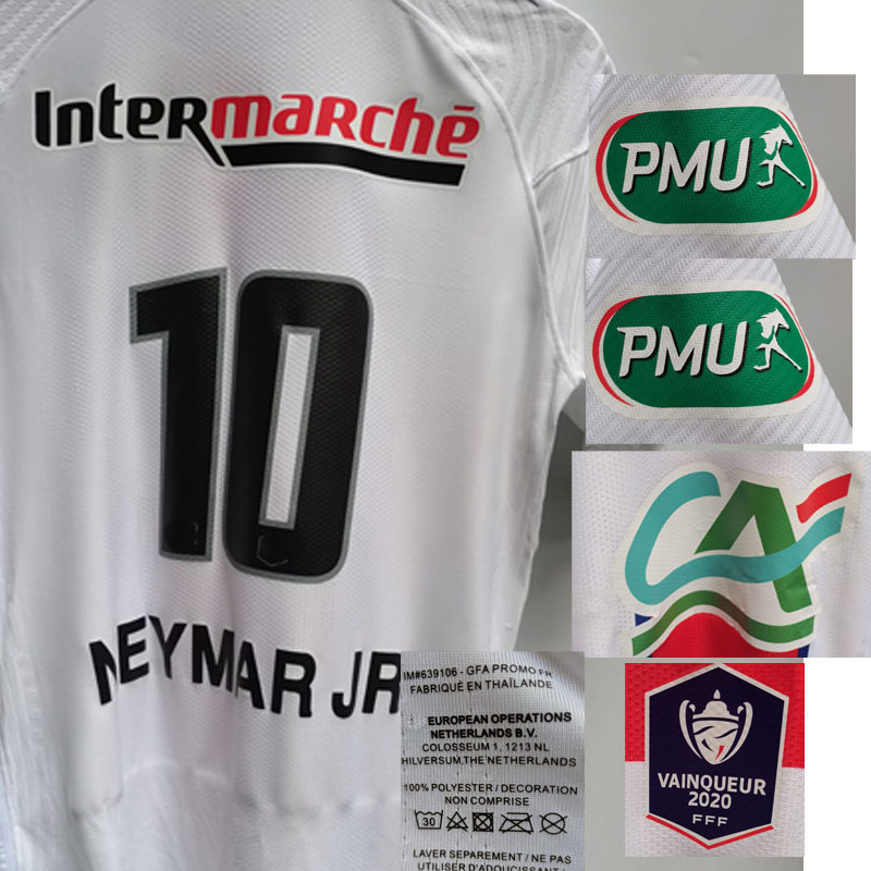 Home Textile 2021 Match Worn Player issue French Cup Neymar JR Mbappe Di Maria Soccer patch Badge
Home Textile 2021 Match Worn Player issue French Cup Neymar JR Mbappe Di Maria Soccer patch Badge