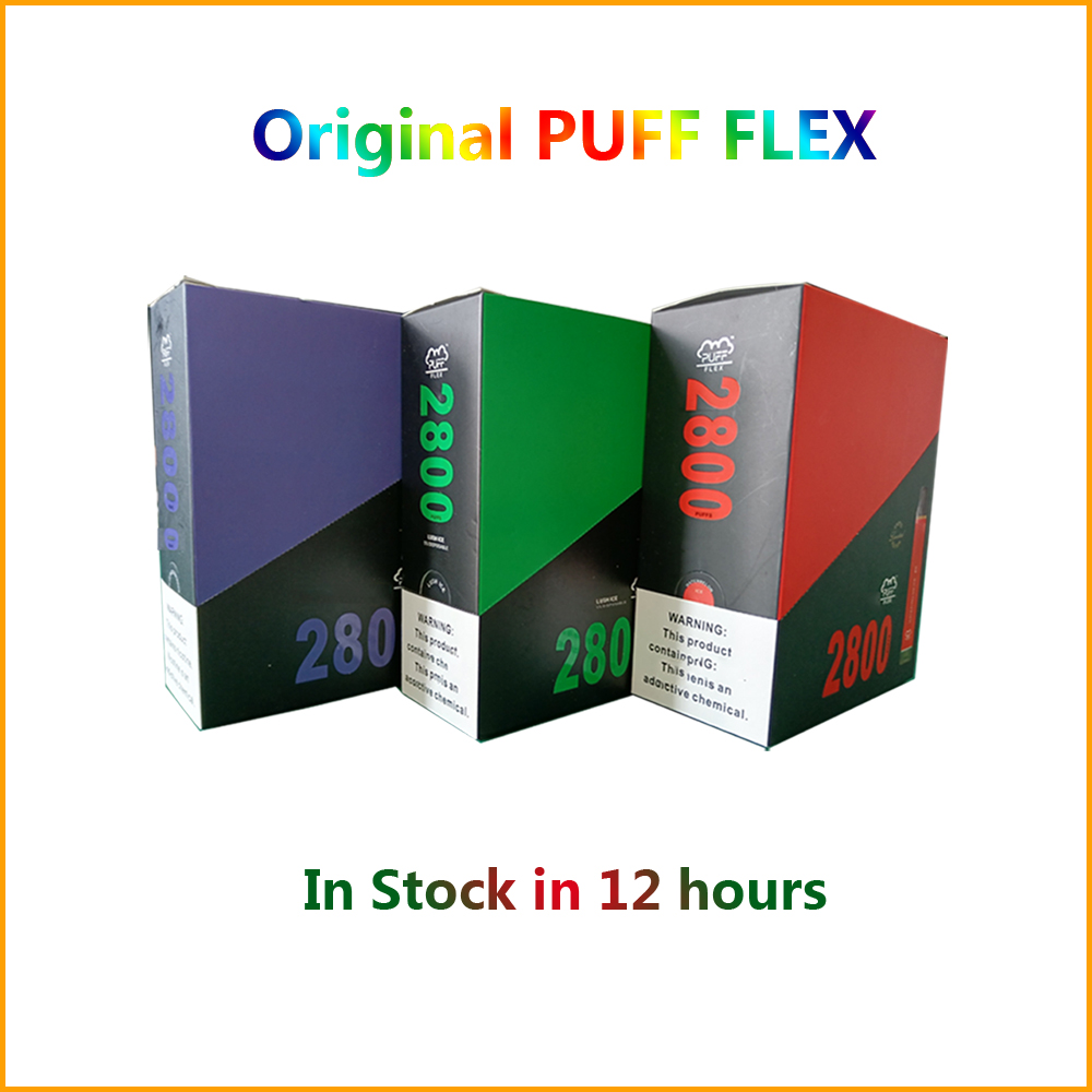 Original Puff Flex disposable e cigarettes 2800 puffs Vaporizer Portable Vapor Kits 650mAh Battery 10ML Pods Cartridge Pre Filled Cigs XXL M
Original Puff Flex disposable e cigarettes 2800 puffs Vaporizer Portable Vapor Kits 650mAh Battery 10ML Pods Cartridge Pre Filled Cigs XXL M