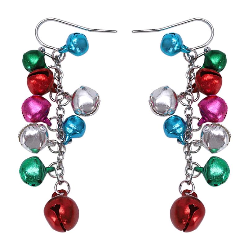 Multicolor Silver Tone Christmas Jingle Bells Dangle Earrings & Chandelier 
Multicolor Silver Tone Christmas Jingle Bells Dangle Earrings & Chandelier