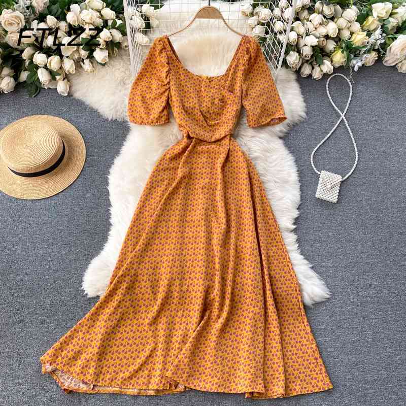 French Elegant Dres Summer Sexy V-neck Puff Short-sleeved Retro Polka-dot Dresses Ladies Midi Beach Robe 210602, Dark blue
French Elegant Dres Summer Sexy V-neck Puff Short-sleeved Retro Polka-dot Dresses Ladies Midi Beach Robe 210602, Dark blue