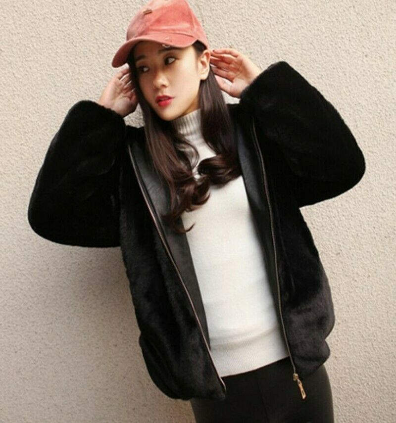 Wonder Winter Casual Fur Jacket Outwear Faux Rabbit Hooded Coat Vintage Thick Warm Jackets Parkas 210510