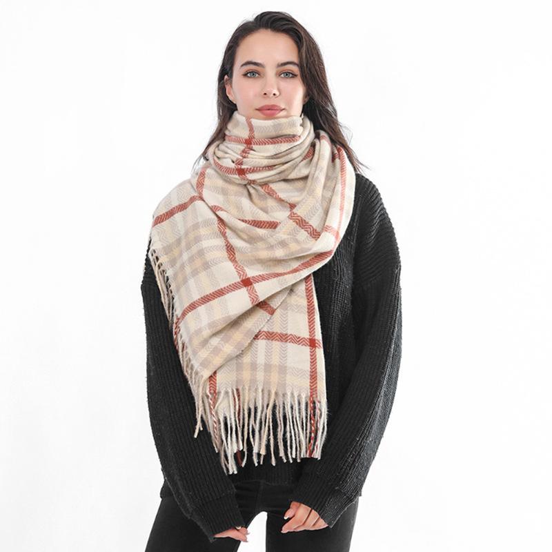 Berets 2021 Style Cashmere Plaid Scarf Female Autumn And Winter Acrylic Woven Shawl, Deep blue
Berets 2021 Style Cashmere Plaid Scarf Female Autumn And Winter Acrylic Woven Shawl, Deep blue