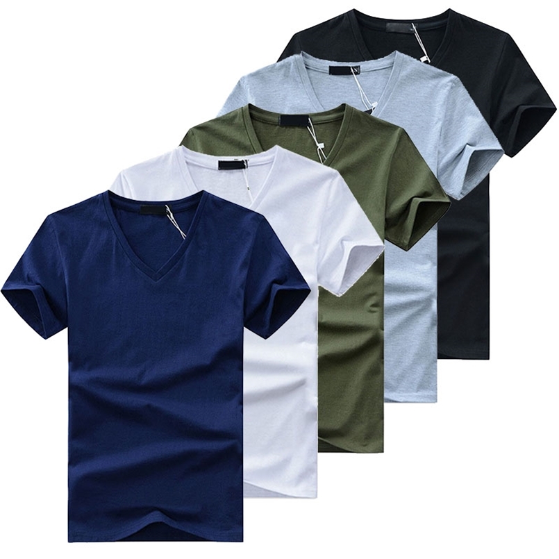 5Pcs/Lot High Quality Fashion Men' T-Shirts V Neck Short Sleeve T Solid Casual Men Cotton Tops Tee Summer Clothing 210721, 5 piece army green
5Pcs/Lot High Quality Fashion Men' T-Shirts V Neck Short Sleeve T Solid Casual Men Cotton Tops Tee Summer Clothing 210721, 5 piece army green