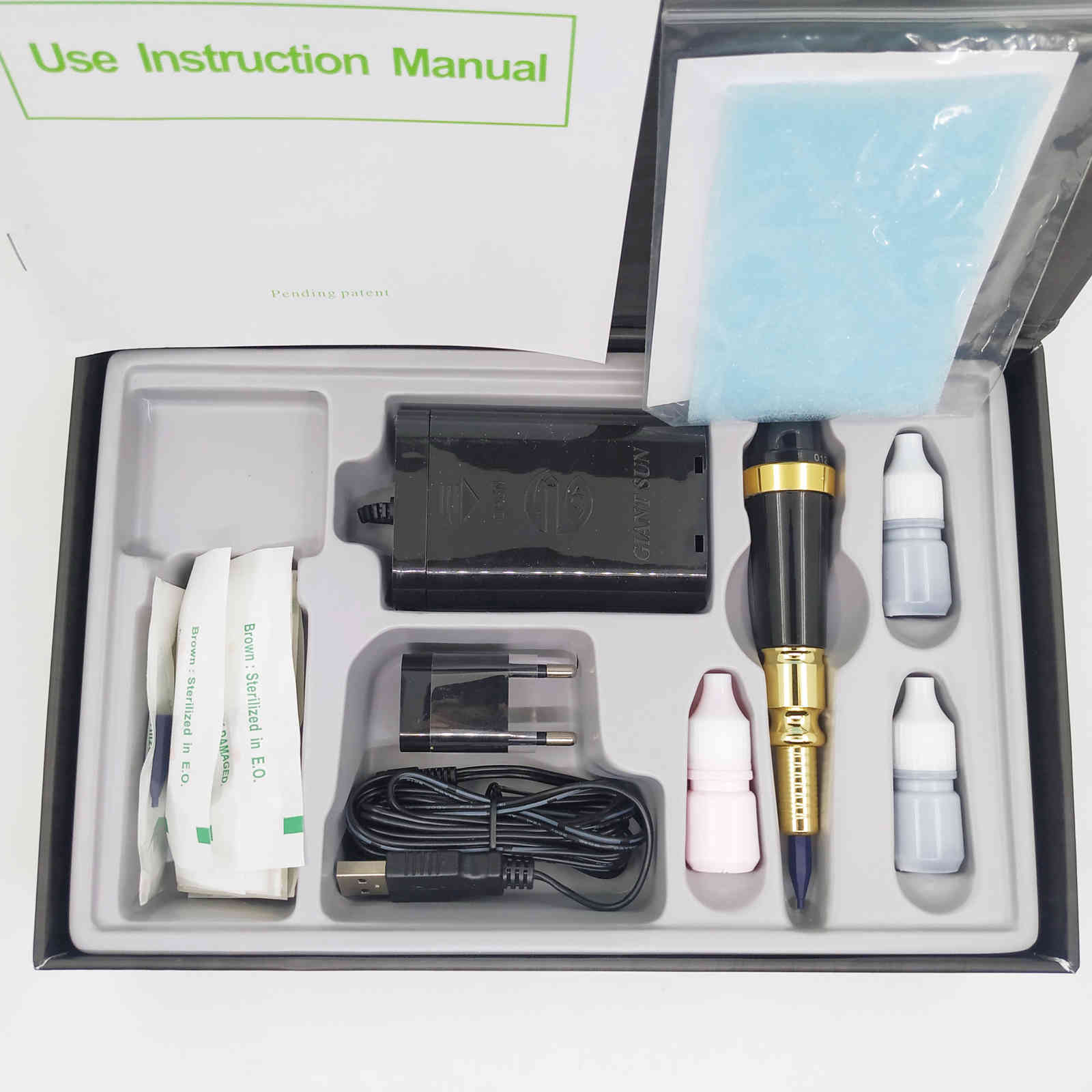 Original Taiwan Giant Sun G-8650 G-9410 G-9740 with Battery Permanent Makeup Machine Tatoo Machine Professional G8650 Tattoo Gun 210324