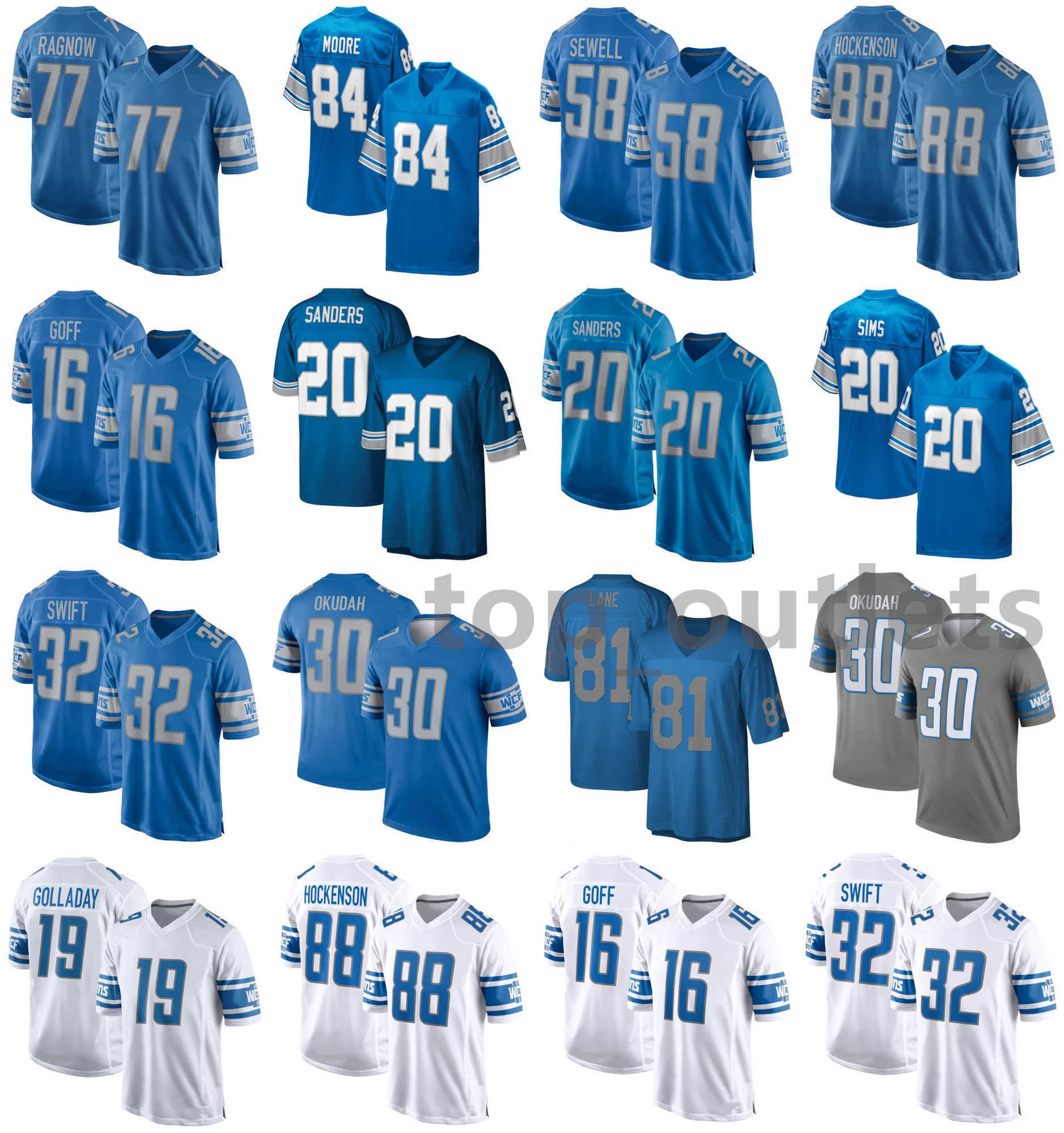 2021 Lions American Football Jerseys Barry 20 Sanders Jersey D'Andre 32 Swift Dick 81 Lane Frank 77 Ragnow Herman 84 Moore Jared 16 Goff Jeff 30 Okudah Stitched, Gray
2021 Lions American Football Jerseys Barry 20 Sanders Jersey D'Andre 32 Swift Dick 81 Lane Frank 77 Ragnow Herman 84 Moore Jared 16 Goff Jeff 30 Okudah Stitched, Gray
