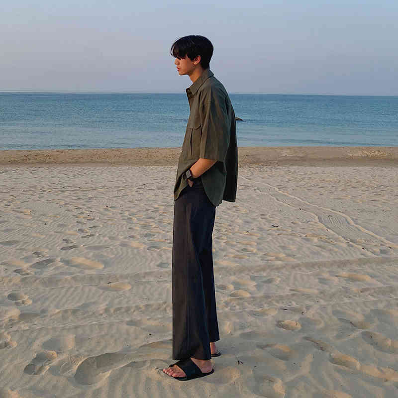 IEFB summer suit pants men's thin Korean fashion loose casual trousers wide leg pants straight business pants 210524