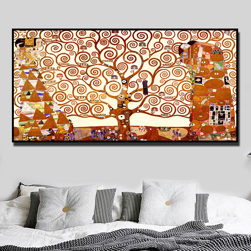 modern wall art tree of life gustav klimt wall pictures for living room canvas painting decorative printed art drop