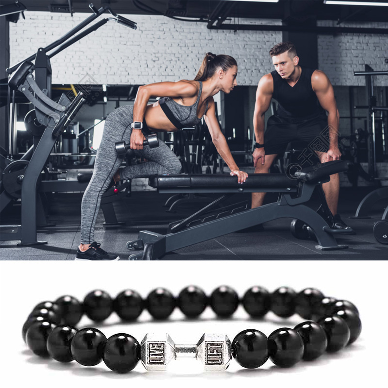 ALloy Dumbbell bracelet men jewelry stone beads pulseras for women bijoux femme mujer homme jewelry bijoux friends brazaletes, Black
ALloy Dumbbell bracelet men jewelry stone beads pulseras for women bijoux femme mujer homme jewelry bijoux friends brazaletes, Black