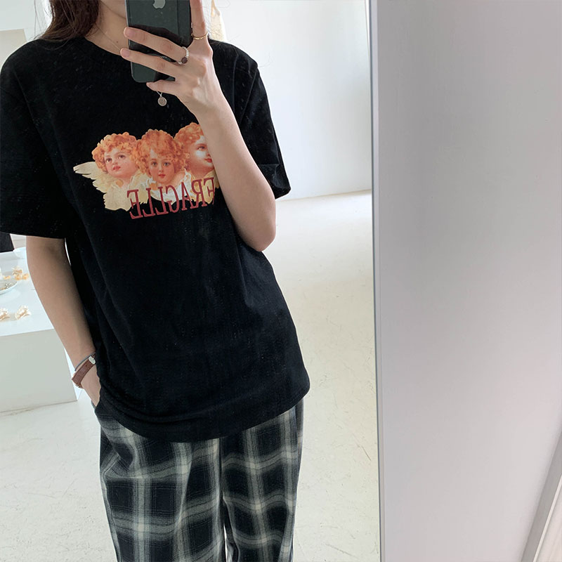 3 colors 2021 summer korean style cartoon print short sleeve crop top for womens t-shirts womens tee shirt femme (X1310), White
3 colors 2021 summer korean style cartoon print short sleeve crop top for womens t-shirts womens tee shirt femme (X1310), White