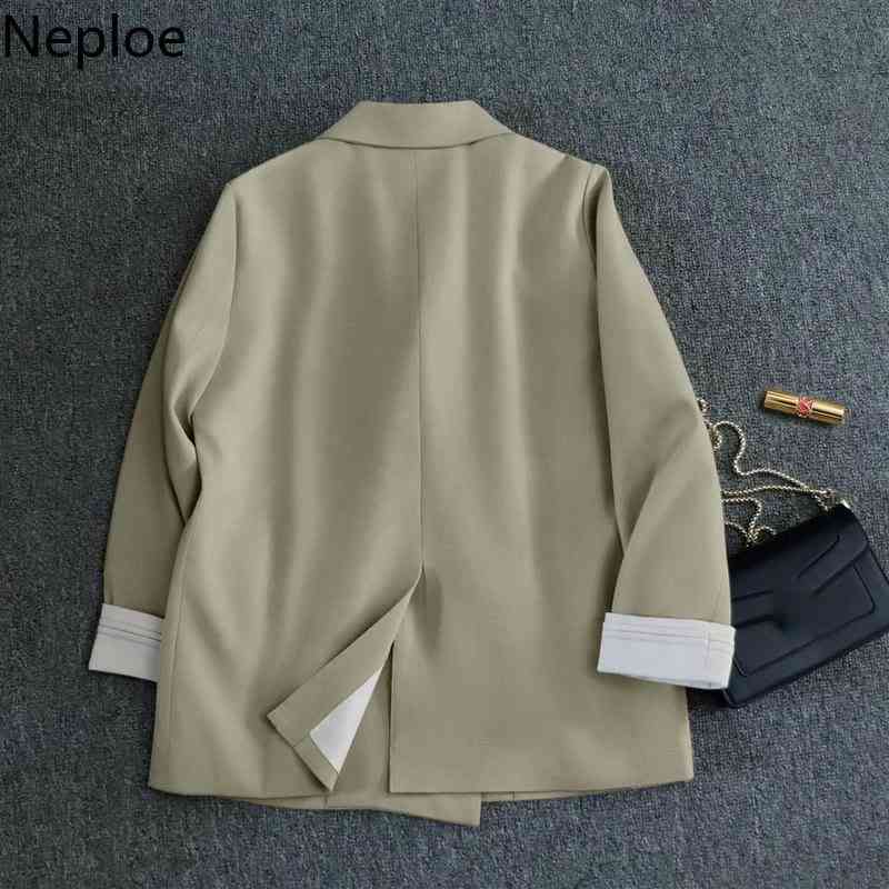 Neploe Woman Jackrts Spring Korean Fashion Coats Double-breasted Casual Office Lady Blazer Temperament Suit Tops Female 210422
