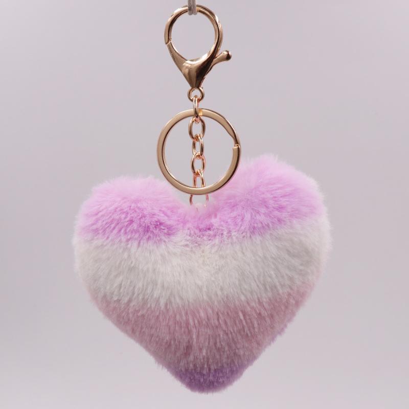 Keychains Heart Patchwork Color Fluffy Fur Key Chain Soft Pompom Faux Gold Keychain For Women Kids Ring Holder Gift Jewerly
Keychains Heart Patchwork Color Fluffy Fur Key Chain Soft Pompom Faux Gold Keychain For Women Kids Ring Holder Gift Jewerly
