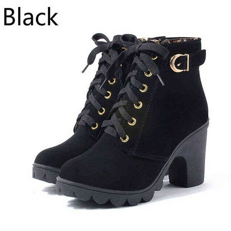 Autum Woman Boots Ladies Thick Fur Ankle Plus Size Women Shoes High Heel Platform Rubber Snow 211105