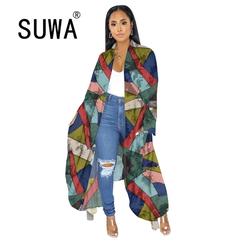 Recommend Style Colorful Patchwork Casual Boho Women Coats And Jackets Spring High Street Fashion Ladies Tops Long Tunic 210525, Multi
Recommend Style Colorful Patchwork Casual Boho Women Coats And Jackets Spring High Street Fashion Ladies Tops Long Tunic 210525, Multi