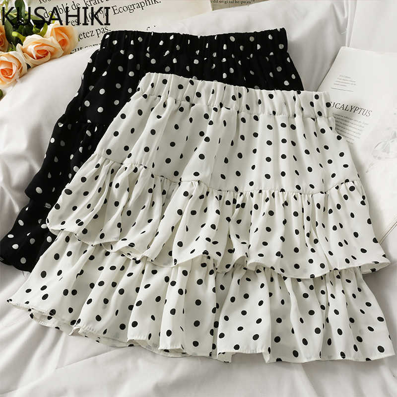 KUSAHIKI Korean Ruffle Patchwork Dot Skirts Womens High Waisted Mini Skirt Summer Fashion Sweet Bottoms Mujer Faldas 6H733 210602, Black
KUSAHIKI Korean Ruffle Patchwork Dot Skirts Womens High Waisted Mini Skirt Summer Fashion Sweet Bottoms Mujer Faldas 6H733 210602, Black
