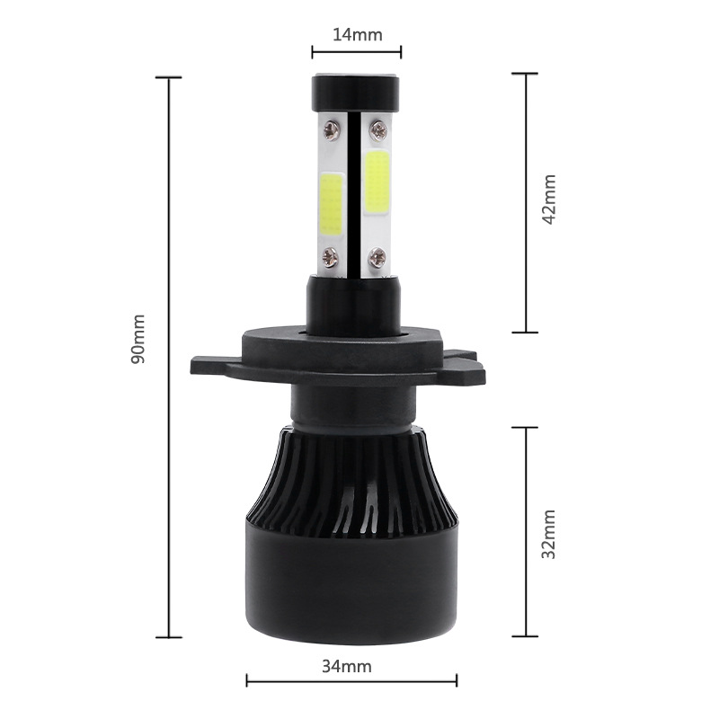 X7 LED Car Headlight 4 Sides H4 H7 H11 9004 9007 H13 9005 9006 9012 5202 Auto Bulbs Headlamp