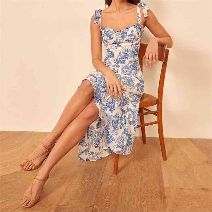 Elegant Summer Dress vestidos Vintage Holiday Casual Ruffle spaghetti strap dresses Women back elastic Sleeveless Dresses 210520, Blue
Elegant Summer Dress vestidos Vintage Holiday Casual Ruffle spaghetti strap dresses Women back elastic Sleeveless Dresses 210520, Blue