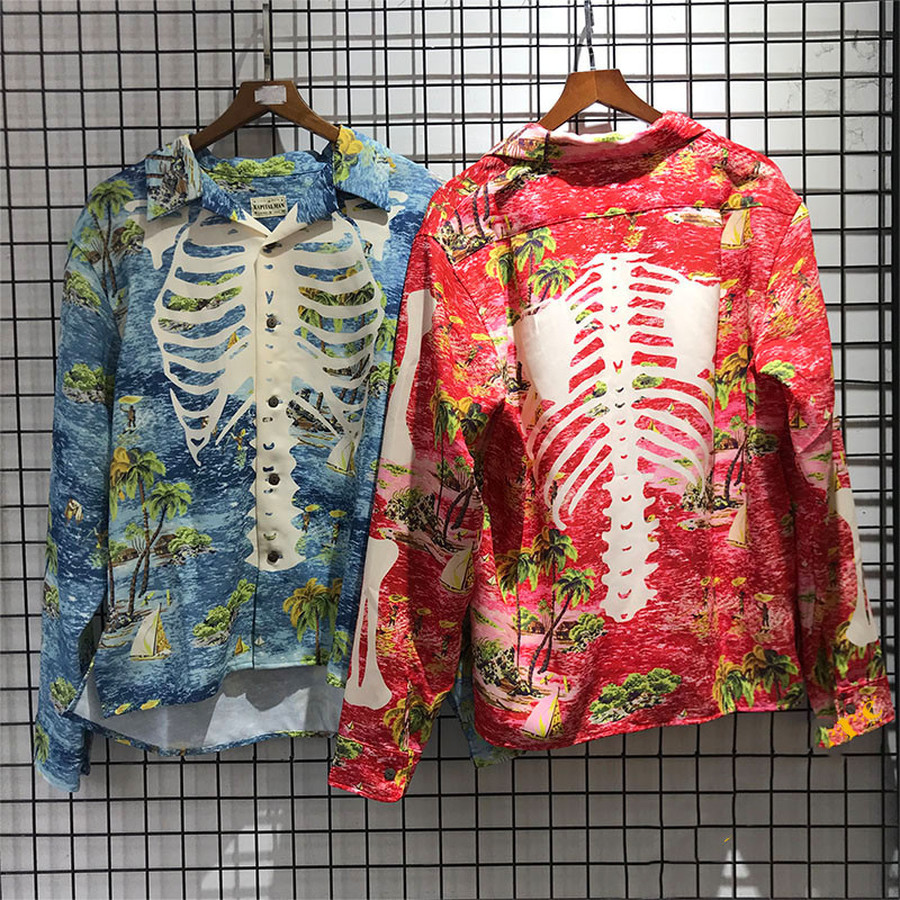 Beach style KAPITAL Shirts Men Women Hip Hop Bone Printing KAPITAL Shirt High Quality Loose
Beach style KAPITAL Shirts Men Women Hip Hop Bone Printing KAPITAL Shirt High Quality Loose
