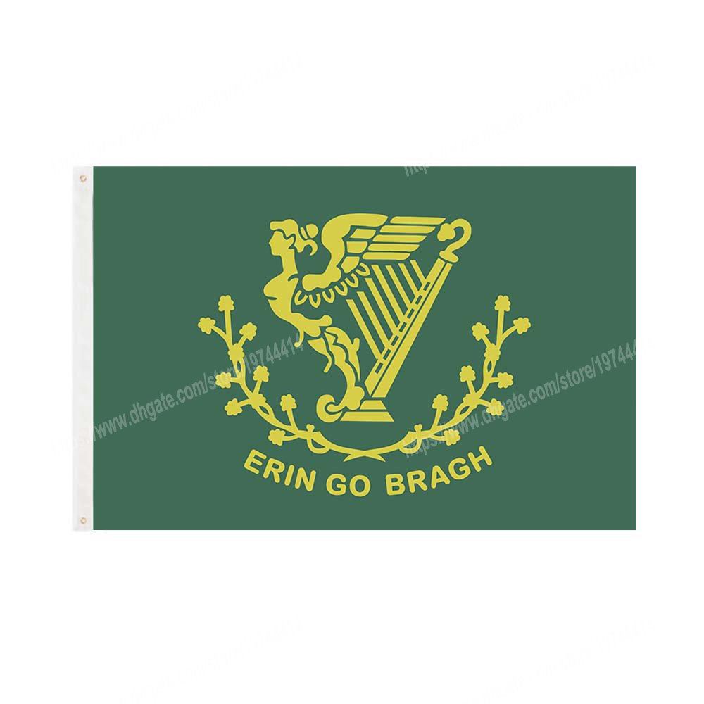 Erin Go Bragh Flag 90 x 150cm 3 * 5ft Custom Banner Metal Holes Grommets Indoor And Outdoor can be Customized
Erin Go Bragh Flag 90 x 150cm 3 * 5ft Custom Banner Metal Holes Grommets Indoor And Outdoor can be Customized