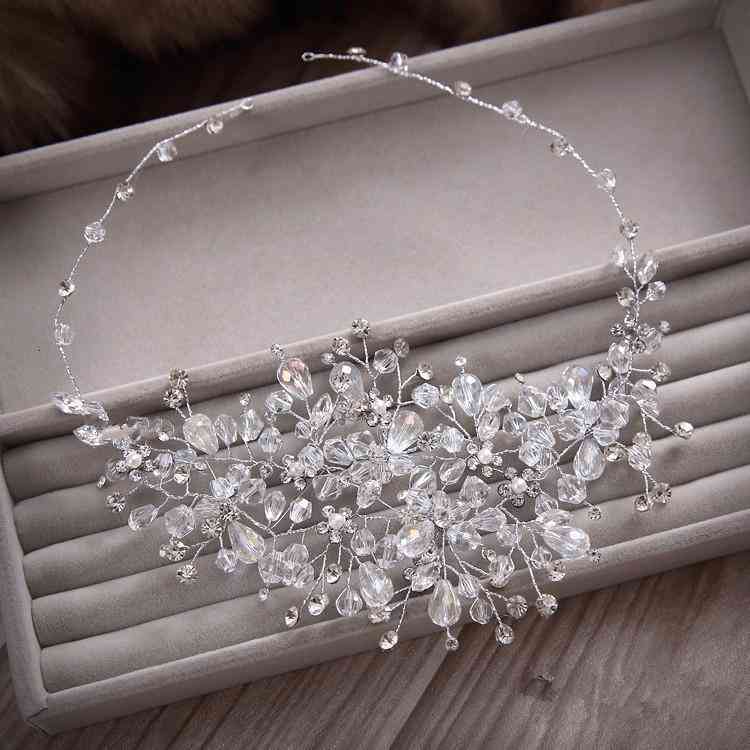 Wedding Hair Jewelry Accessories Selling Bride Handmade Headdress Style Beautiful Crystal Band Bridal