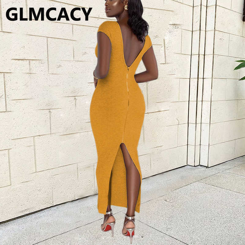 Sleeveless Backless Solid Slim Maxi Dress Casual Summer Dress 210702
