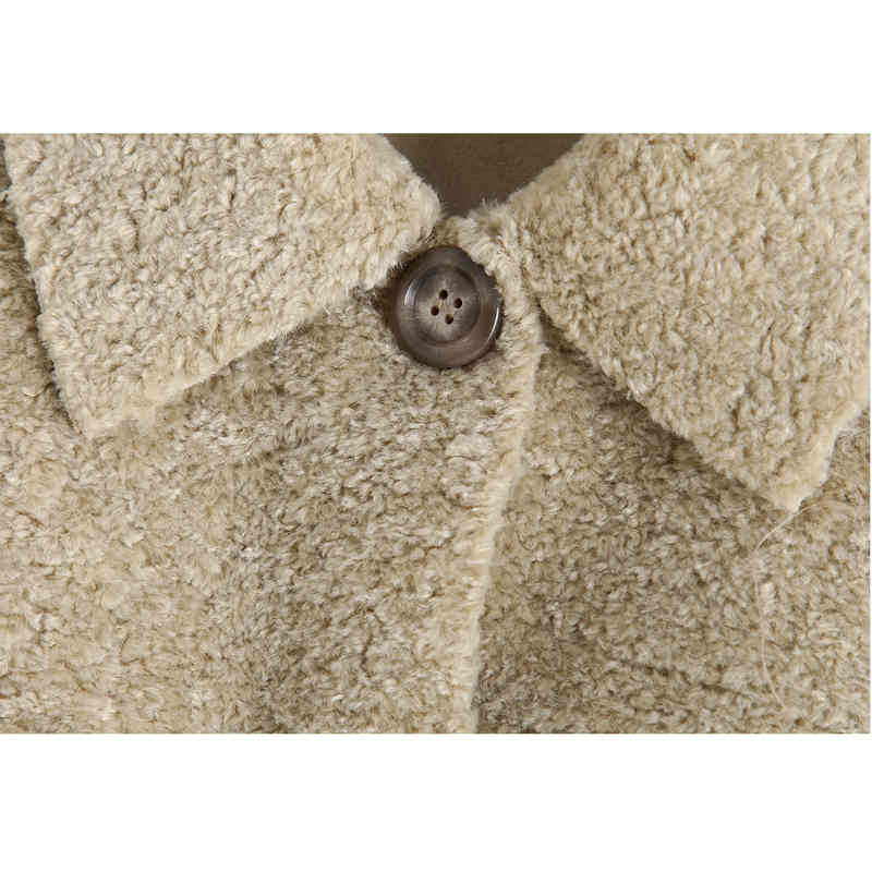 Solid Fleece Blouses Women Fashion Turn Down Collar Shirts Women Elegant Pockets Long Sleeve Tops 210520