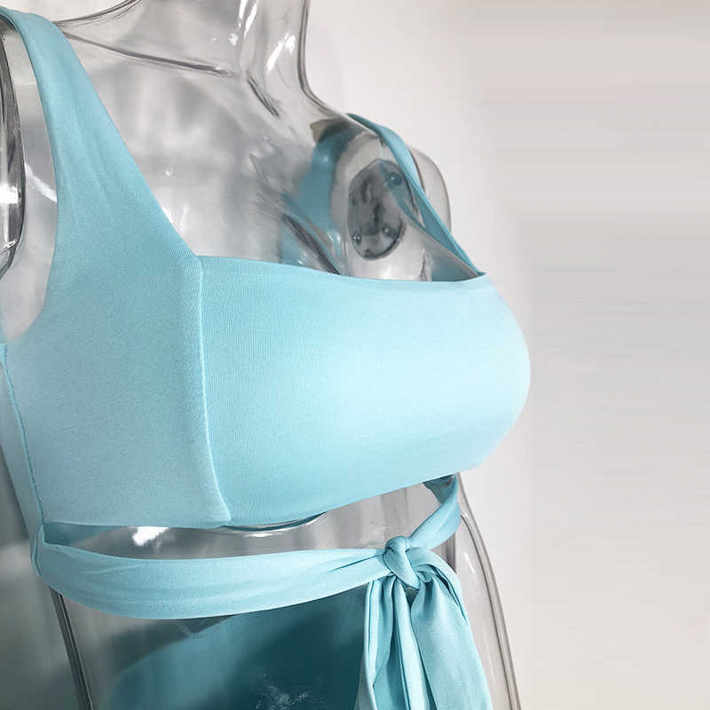 Colysmo Double Layers Lavender Two Piece Set Crop Top Long Skirt Summer Clothes For Women Sexy Club Outfits Neon Green 210527