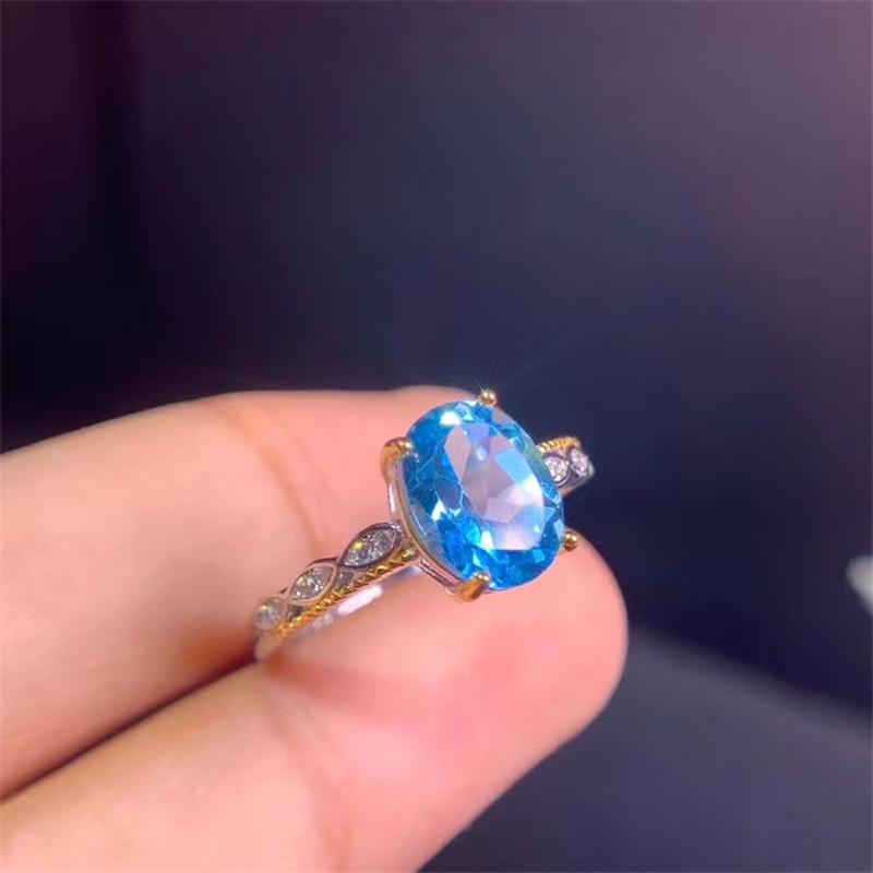 Cluster Rings Boutique Jewelry 925 Sterling Silver Natural Topaz Ring Female Support Detection Classic
Cluster Rings Boutique Jewelry 925 Sterling Silver Natural Topaz Ring Female Support Detection Classic