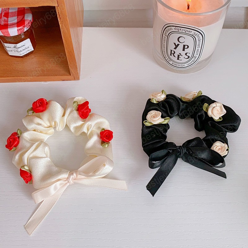 Women Rose flower Silk Scrunchie Elastic Handmade Multicolor Hair Band Ponytail Holder Headband Hair Accessories
Women Rose flower Silk Scrunchie Elastic Handmade Multicolor Hair Band Ponytail Holder Headband Hair Accessories