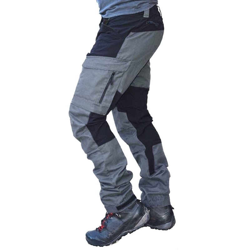 Long Cargo Pants Work Trousers for Men Casual Men Fashion Color Block Multi Pockets Sports