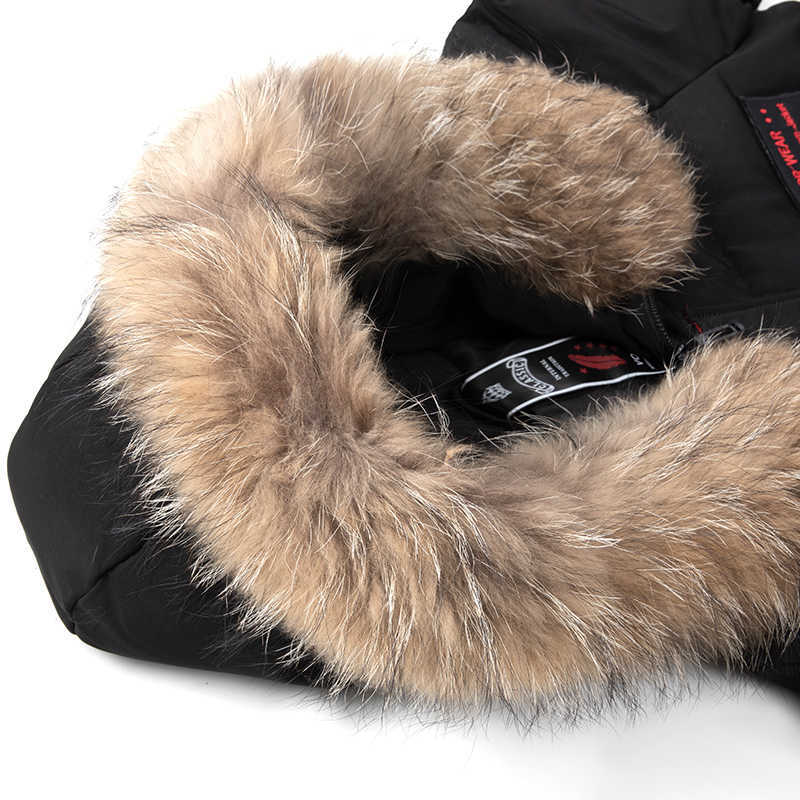 Winter Embroidery Thicken Long Down Jacket men Hooded Warm Parka 90% White Duck Down Real Fur Collar Male Coat 210927