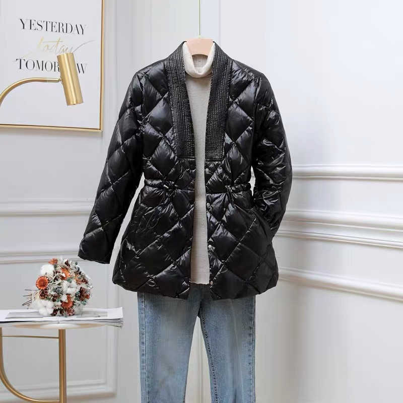 Colorfaith Autumn Winter Women Jackets Quilted Puffer Parkas High-Quality Warm Drawstring Sweet Oversized Coat CO9850 211008