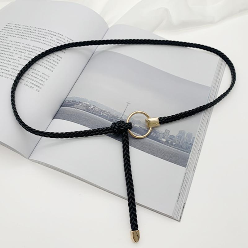 Belts High Quality Pu Leather Thin Belt Women's Wild Decoration Sweater Retro Fashion Ins Wind Ring Knotted, White
Belts High Quality Pu Leather Thin Belt Women's Wild Decoration Sweater Retro Fashion Ins Wind Ring Knotted, White