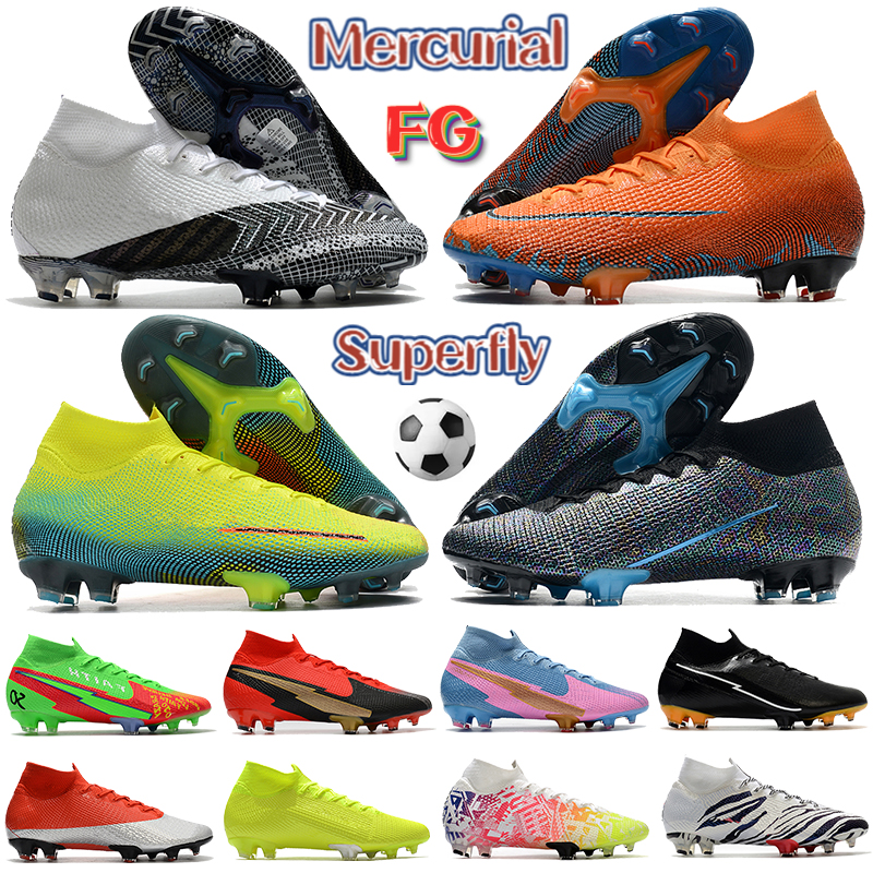 2022 Mens Soccer Shoes Mercurial Superfly 7 Elite FG black white blue void total orange Lemon Venom Anthracite Jogo Prismatico designer foot
2022 Mens Soccer Shoes Mercurial Superfly 7 Elite FG black white blue void total orange Lemon Venom Anthracite Jogo Prismatico designer foot