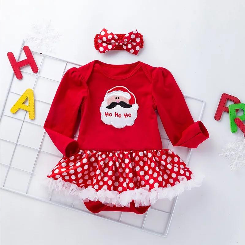 Clothing Sets Baby Girl Dress Set My First Christmas Tutu Princess Dresses Born Infant Toddler Girls Outfits 2pcs Clothes Romper Gift