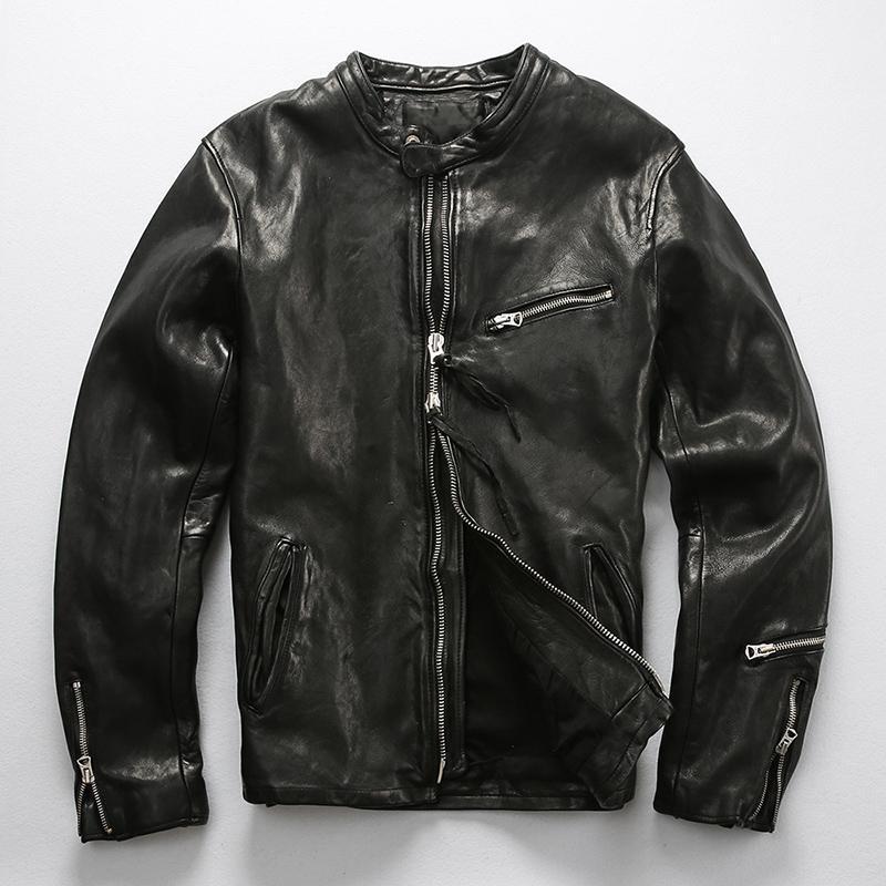 Men Sheep Genuine Leather Black Jacket Designer Outwear Coat Slim Fit Vintage Motorcycle Rider Jackets 2021 Men' & Faux
Men Sheep Genuine Leather Black Jacket Designer Outwear Coat Slim Fit Vintage Motorcycle Rider Jackets 2021 Men' & Faux