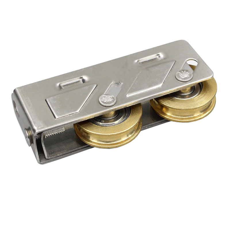 80-type Balcony Sliding Plastic Steel Door Pulley Aluminum Alloy Screen Window Brass Wheel Mute Roller Hardware