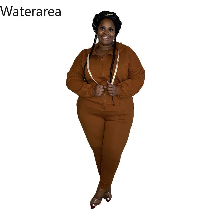 Plus Size Tracksuits Waterarea Solid Women Set Tracksuit Fashion Casual Zipper Hooded Sweater Pencil Pant Suit Stree Pockets Two Piece, Black
Plus Size Tracksuits Waterarea Solid Women Set Tracksuit Fashion Casual Zipper Hooded Sweater Pencil Pant Suit Stree Pockets Two Piece, Black