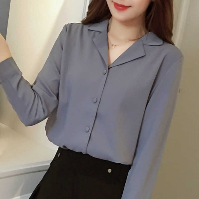 Women Long Sleeve Shirts Fashion Blouses Woman Casual Chiffon Blouse V-neck Office Ladies Tops Womens Tops And Blouses B857 210602, Blue
Women Long Sleeve Shirts Fashion Blouses Woman Casual Chiffon Blouse V-neck Office Ladies Tops Womens Tops And Blouses B857 210602, Blue
